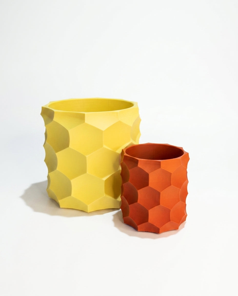 The Honeycomb Glow – 3D Printed Geometric Planter