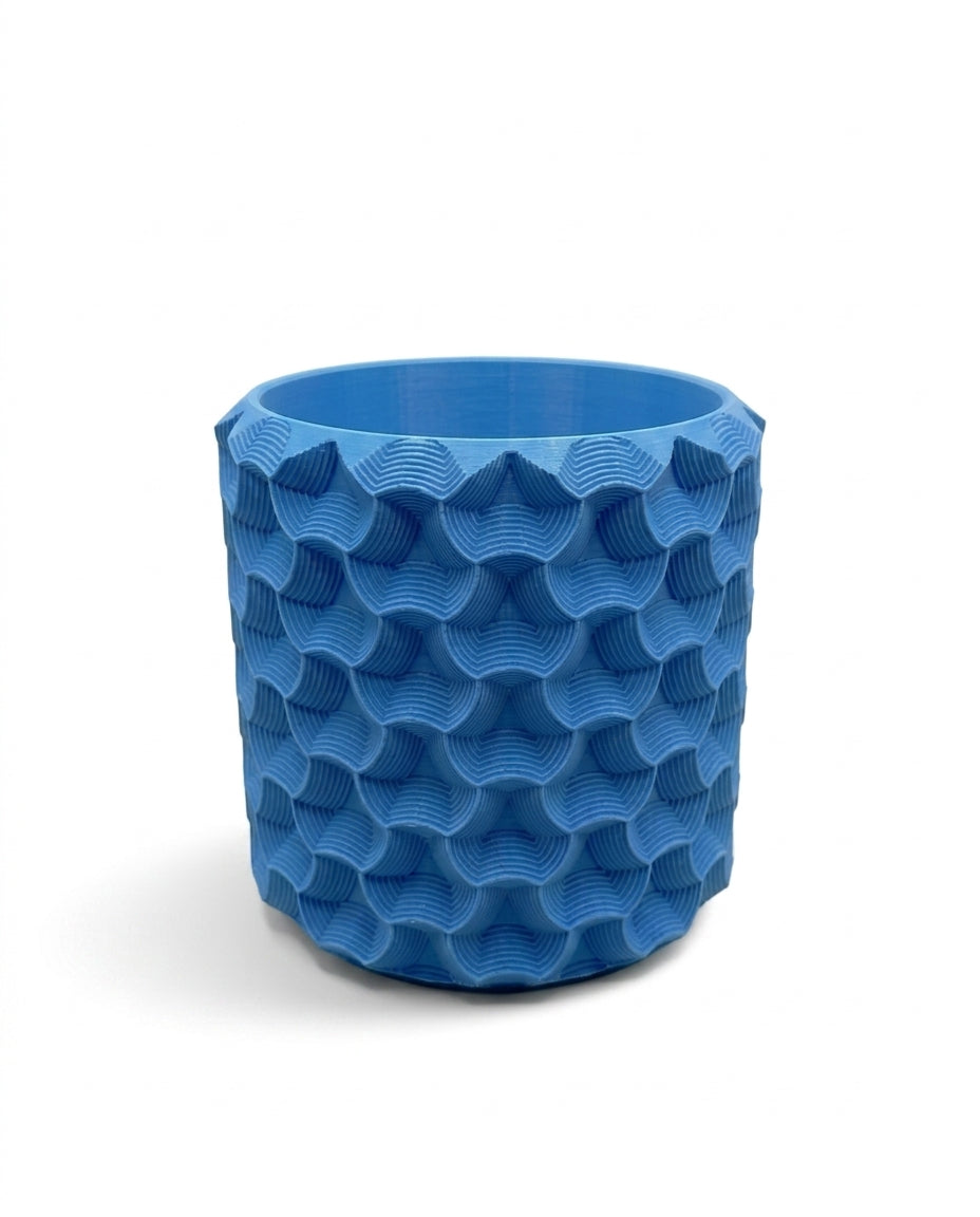 The Solstice – 3D Printed Geometric Planter (Blue)