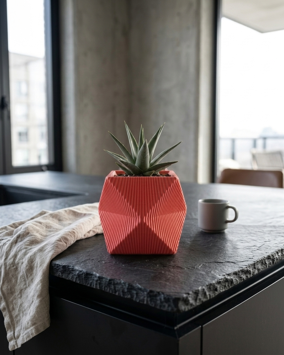 The Vector Ridge – 3D Printed Geometric Planter