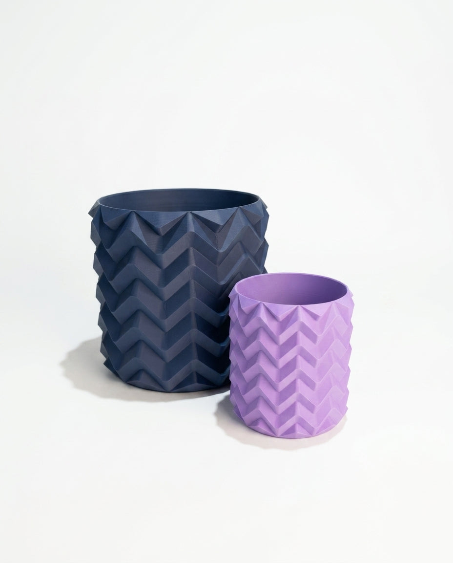 The Zig-Zag Peak– 3D Printed Geometric Planter